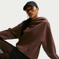 Oversized Nike Studio Fleece-hættetrøje i medium vægt til kvinder - brun