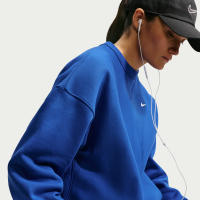 Oversized Nike Studio Fleece-crewtrøje i kraftigt materiale til kvinder - blå