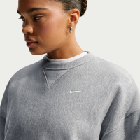 Oversized Nike Studio Fleece-crewtrøje i kraftigt materiale til kvinder - grå