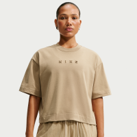 Oversized Nike crop-T-shirt til kvinder - brun