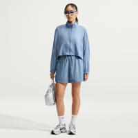 Løse Nike -shorts med høj talje i letvægtsripstop til kvinder - blå