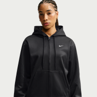 Nike Studio Fleece Sport Therma-FIT-hættetrøje med lynlås i fuld længde til kvinder - sort