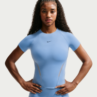Kortærmet Nike Universa-top i mesh til kvinder - blå