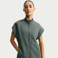 Nike 24.7 ImpossiblySoft Dri-FIT-tunika med fuld lynlås til kvinder - grøn