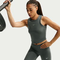 Kort Nike One Fitted Dri-FIT-tanktop til kvinder - grøn