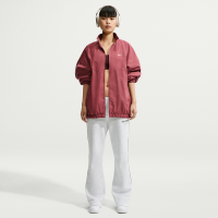 Nike Studio Fleece-bukser i medium vægt med mid rise og åben søm til kvinder - brun