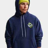 Nike Solo Swoosh-hættetrøje i fleece til mænd - blå