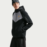 Nike Tech Windrunner-fleecejakke med lynlås til mænd - sort