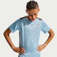 Kortærmet Nike Miler-overdel til større børn (drenge) - blå