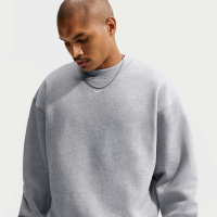 Nike Solo Fleece-sweatshirt med rund hals til mænd - grå