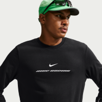 Nike Dri-FIT-løbe-T-shirt med lange ærmer til mænd - sort