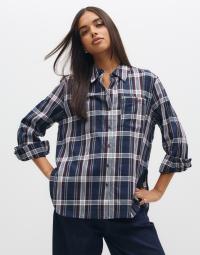 Only - Ternet/Stribet - Onlsurani L/S Check Emb Shirt Wvn