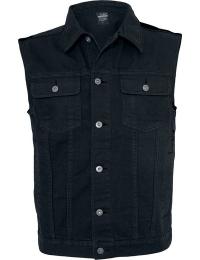 Urban Classics Vest - Denim Vest - S till 5XL - Herrer - sort