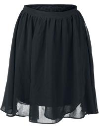 Forplay Kort nederdel - Flowing chiffon - S till 3XL - Damer - sort