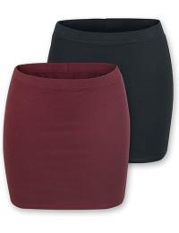 RED by EMP Kort nederdel - The Double Life - XS till 5XL - Damer - sort-bordeaux