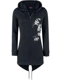 Spiral Hættetrøje med lynlås - Pure Of Heart - M till 4XL - Damer - sort