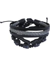 Rock Rebel by EMP Armbåndsæt - Skulls - Unisex - sort-grå