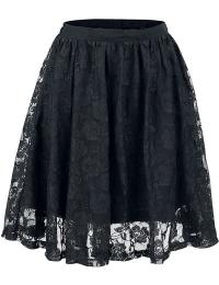 Gothicana by EMP Kort nederdel - Lace Covered - S till 3XL - Damer - sort