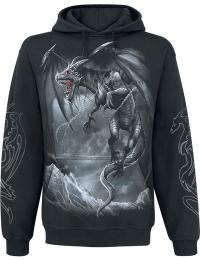 Spiral Hættetrøje - Dragon's Cry - S till XXL - Herrer - sort