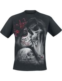 Spiral T-shirt - Dead Kiss - S till 4XL - Herrer - sort