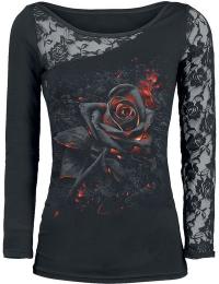 Spiral Langærmet - Burnt Rose - S till 4XL - Damer - sort