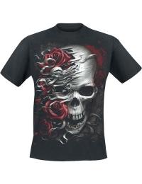 Spiral T-shirt - Skulls N' Roses - S till XXL - Herrer - sort