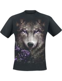 Spiral T-shirt - Wolf Roses - S till XXL - Herrer - sort