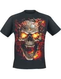 Spiral T-shirt - Skull Blast - M till L - Herrer - sort