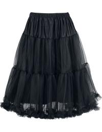 Hell Bunny Mellemlang nederdel - Penelope Petticoat - XS-S till XL-XXL - Damer - sort