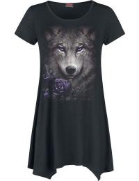 Spiral T-shirt - Wolf Roses - S till XXL - Damer - sort
