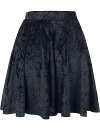 Forplay Kort nederdel - Velvet Skirt - S till XXL - Damer - sort