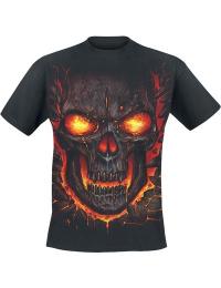 Spiral T-shirt - Skull Lava - S till XL - Herrer - sort