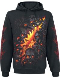 Spiral Hættetrøje - Skull Lava - L till XXL - Herrer - sort