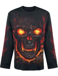 Spiral Langærmet - Skull Lava - XL - Herrer - sort