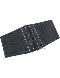 Jawbreaker Bælte - Faux Leather Belt - Damer - sort