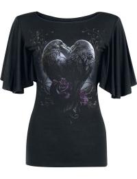 Spiral T-shirt - Raven Heart - S till 4XL - Damer - sort