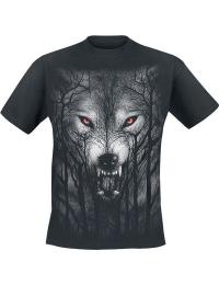 Spiral T-shirt - Forest Wolf - M till 4XL - Herrer - sort