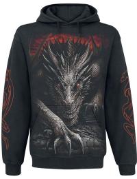 Spiral Hættetrøje - Majestic Draco - L till XXL - Herrer - sort