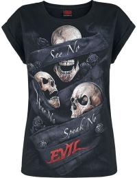 Spiral T-shirt - See No Evil - S till XXL - Damer - sort