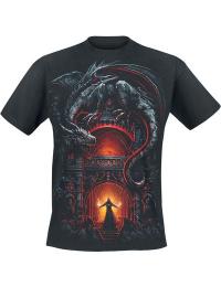 Spiral T-shirt - Dragon's Lair - S till 4XL - Herrer - sort