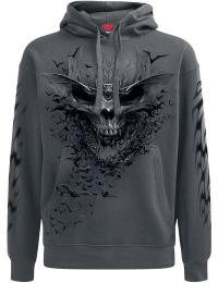 Spiral Hættetrøje - Bat Skull - M till XXL - Herrer - grå
