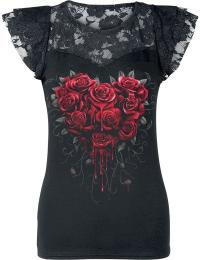 Spiral T-shirt - Bleeding Heart - S till 4XL - Damer - sort