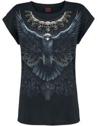 Spiral T-shirt - Raven Skull - S till XXL - Damer - sort