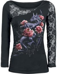 Spiral Langærmet - Dragon Rose Slant - L till XL - Damer - sort