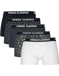 Urban Classics Boksershorts, sæt - Boksershorts - 5 par - S till 4XL - Herrer - sort-grå-hvid