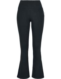 Urban Classics Leggings - Ladies Organic Interlock Bootcut Leggings - S till 4XL - Damer - sort