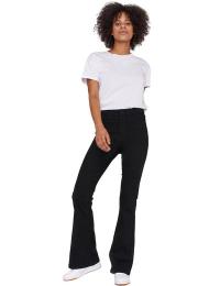 Noisy May Jeans - Sallie High Waist Flare Jeans - W27L30 till W31L32 - Damer - sort