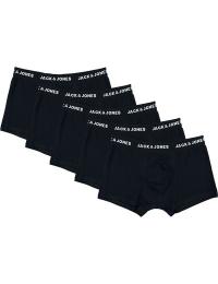 Jack & Jones Boksershorts - JACHUEY BOKSERSHORTS 5-PAK - S till XXL - Herrer - sort