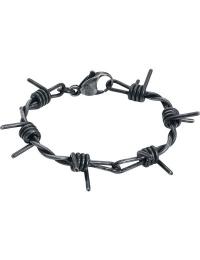etNox hard and heavy Armbånd - Barbed Wire - Unisex - sølvfarvet