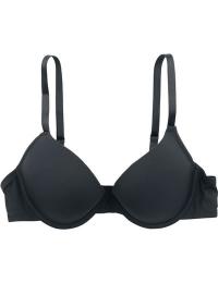 Grey Velvet BH - T-Shirt Bra - S till XXL - Damer - sort